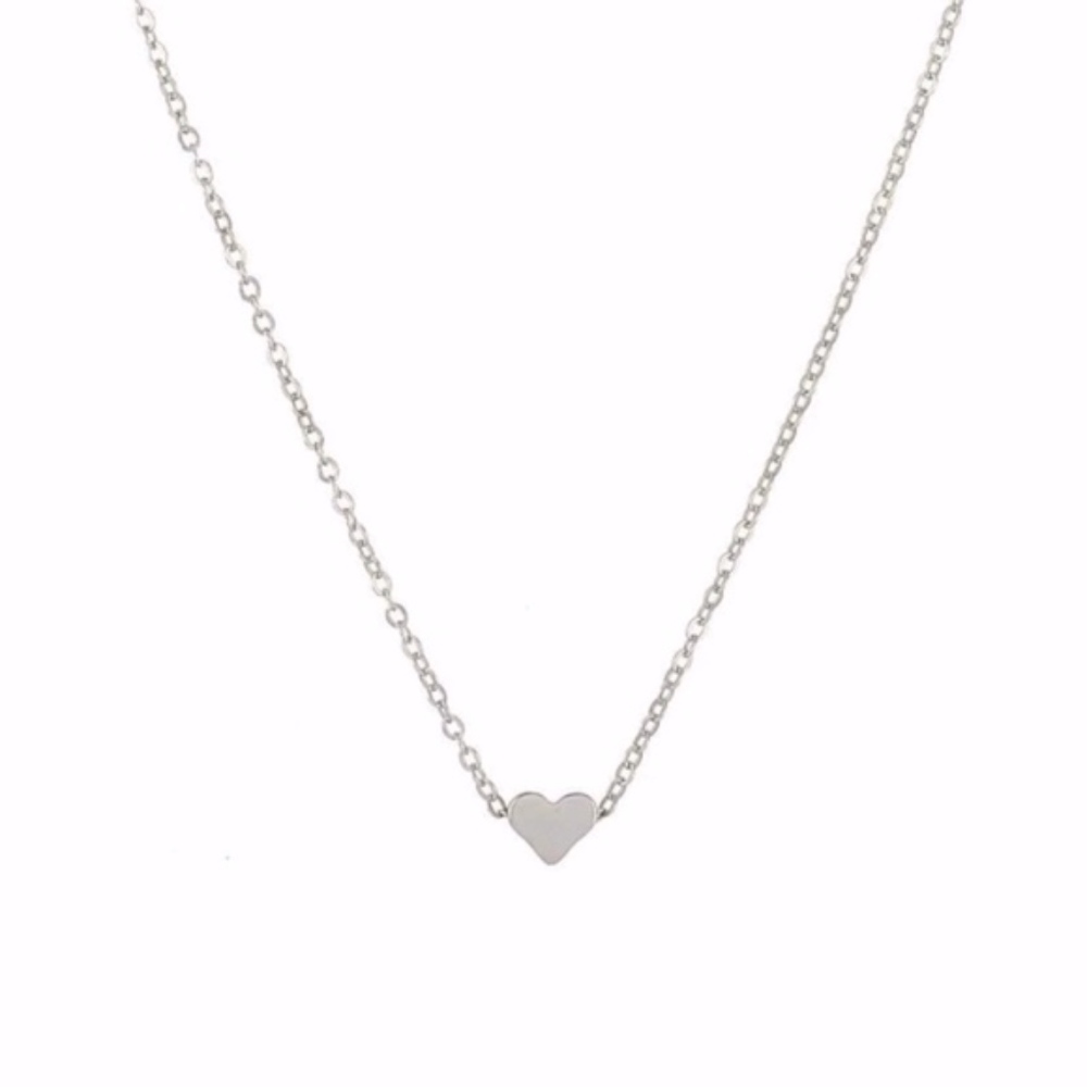 Heart Necklace Silver Color - Picture 2 of 3